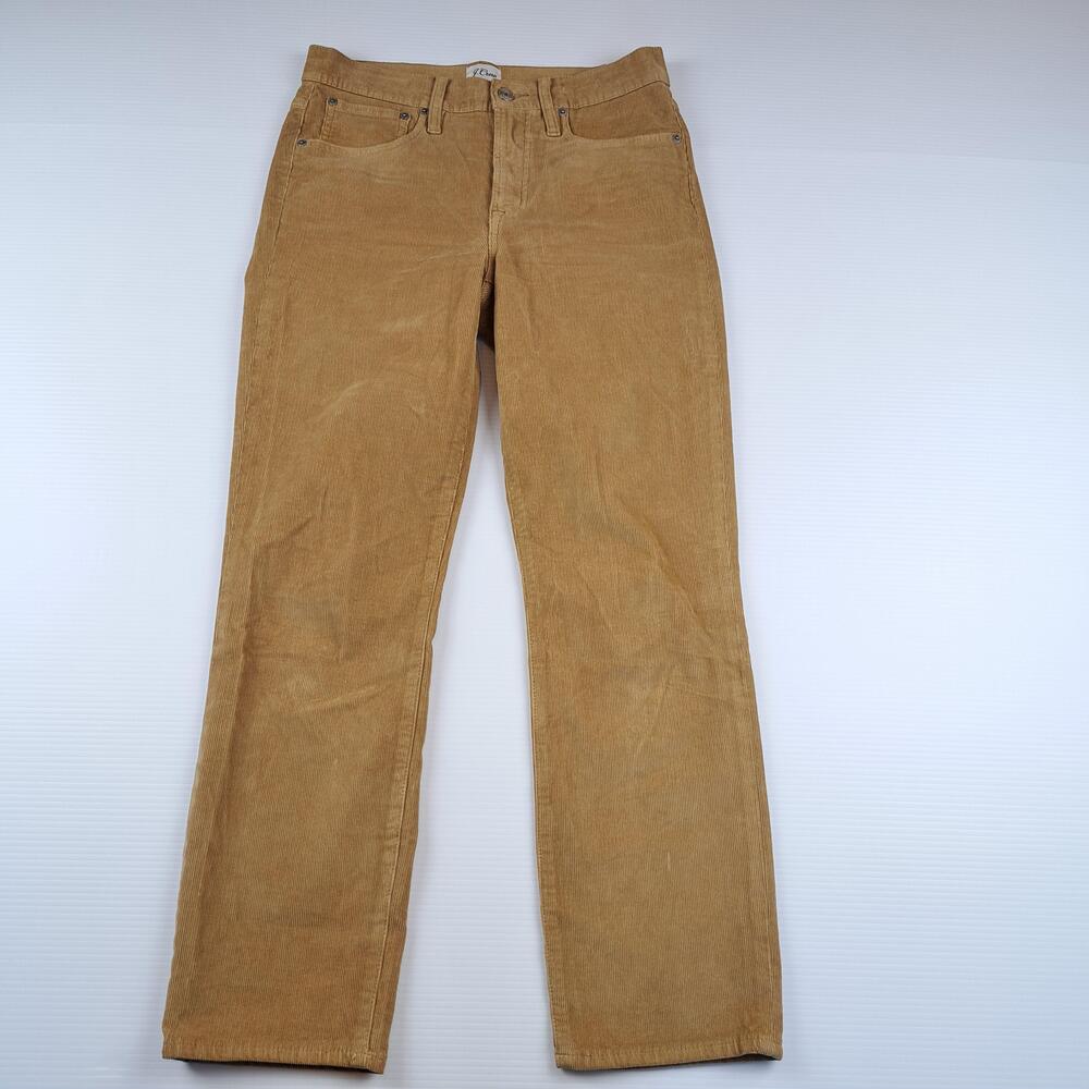 J.Crew Pants Womens 27 Beige Khaki Vintage Slim Straight Corduroy Stretch Casual